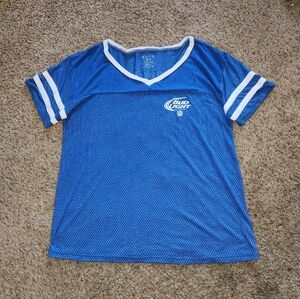 Bud Light NFL Football Jersey Style T Shirt  #UPFORWHATEVER Spellout Size XXL